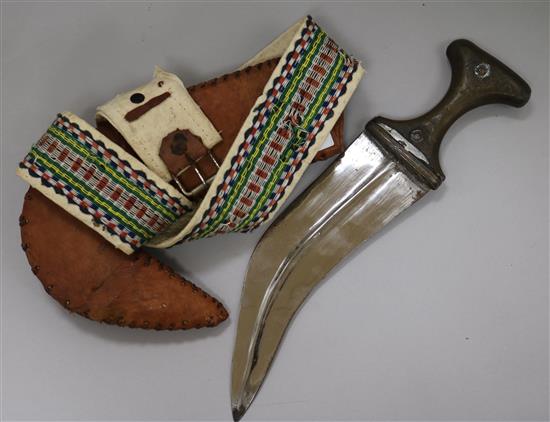 An Arab dagger with belt